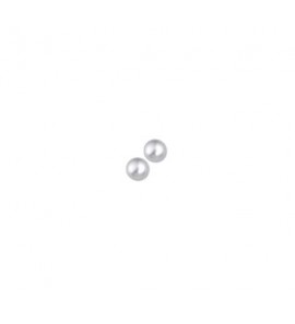 Zilver RH oorknop ZW parel bouton 5 mm - 3113166