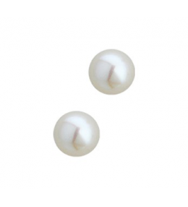 Zilver RH oorknop ZW parel rond 5.5 mm - 3113172