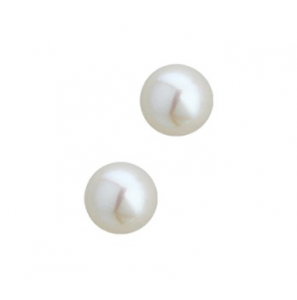 Zilver RH oorknop ZW parel rond 5.5 mm - 3113172