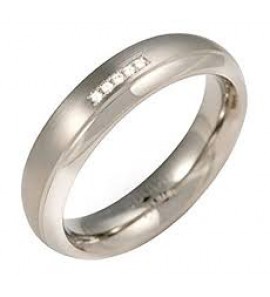 Boccia ring 0130-0954 met diamant 5x0.025 - 3113456