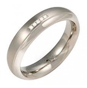 Boccia ring 0130-0954 met diamant 5x0.025 - 3113456