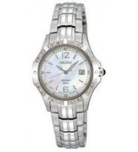 Seiko Coutura dames diamond staal bracelet 100m - 3113794