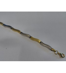 Sterling Gold armband staafje-slag 20 cm 3.8AG/2.1AU - 3114009
