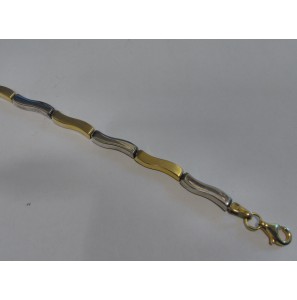 Sterling Gold armband staafje-slag 20 cm 3.8AG/2.1AU - 3114009