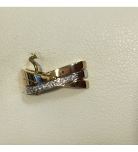 Goud hanger bicolour  0.06 crt. briljant - 3114045