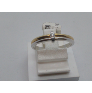 Goud dames ring bicolour  0.03 crt. mt. 17¢ - 3114048