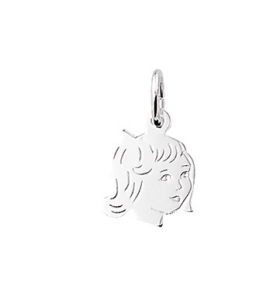 Zilver kinderkopje piekhaar 11 mm meisje - 3114075