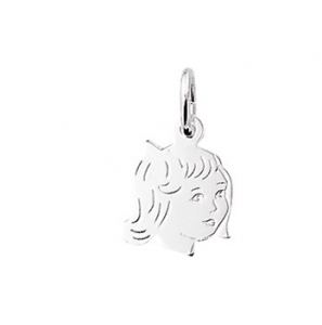 Zilver kinderkopje piekhaar 11 mm meisje - 3114075