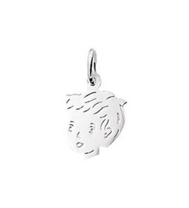 Zilver kinderkopje piekhaar 11 mm jongen - 3114076