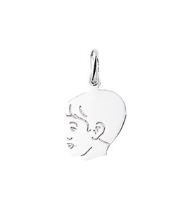 Zilver kinderkopje gladhaar 13 mm jongen - 3114079