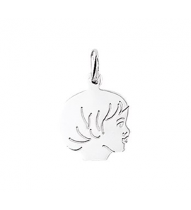 Zilver kinderkopje gladhaar 15 mm meisje - 3114081
