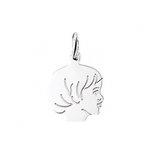Zilver kinderkopje gladhaar 15 mm meisje - 3114081