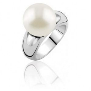 ZINZI zilver ring met Swarovski wite parel mt.50 - 3114560