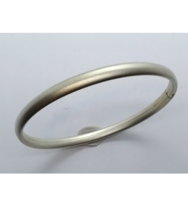 Zilver slavenband dop 5 mm ovaal 60 mm mat - 3114577