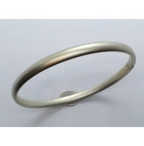 Zilver slavenband dop 5 mm ovaal 60 mm mat - 3114577