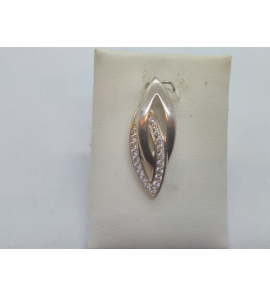 Zilver hanger open met zirkonia - 3120084