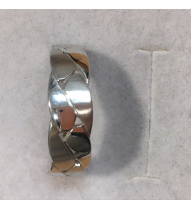 Goud wit dames ring mat/glans - 3120655