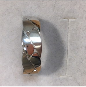 Goud wit dames ring mat/glans - 3120655