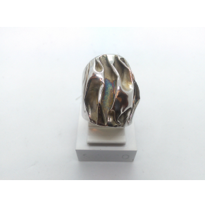 Georgio zilver dames ring "kreukel" glans/mat - 3120765