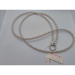 Zinzi lerencollier wit met slot 90cm - 3121528