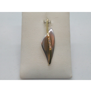 Zilver hanger bicolour met zirkonia - 3122336
