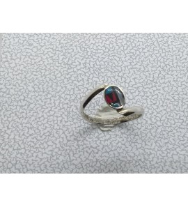 Zilver dames ring slag met mozaiek mt. 17½ - 3122340