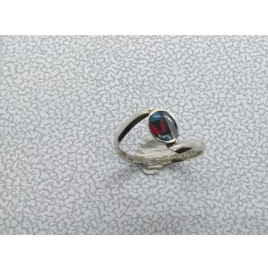 Zilver dames ring slag met mozaiek mt. 17½ - 3122340
