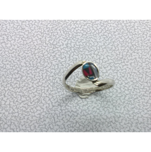 Zilver dames ring slag met mozaiek mt. 18 - 3122341