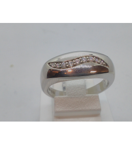 Zilver RH dames ring met zirkonia - 3122411