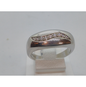 Zilver RH dames ring met zirkonia - 3122411