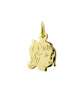 Goud kinderkopje piekhaar 15 mm meisje - 3122544
