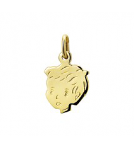 Goud kinderkopje piekhaar 15 mm jongen - 3122551