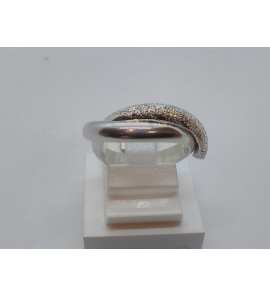 Zilver RH ring glans met gediamnte - 3122725