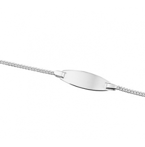 Zilver plaatbandje grmt. ovaal 11-13 cm - 3122785