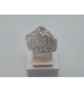 Zilver dames ring RH met zirkonia wit - 3123077