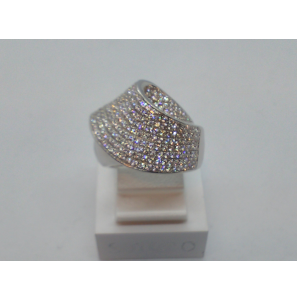 Zilver dames ring RH met zirkonia wit - 3123077