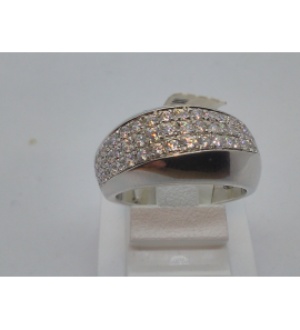 Zilver dames ring RH met zirkonia wit - 3123078