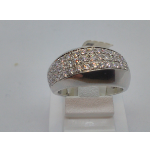Zilver dames ring RH met zirkonia wit - 3123078