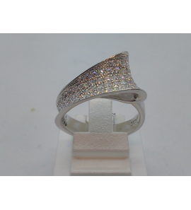 Zilver dames ring RH met zirkonia wit - 3123079