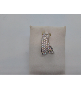 Zilver hanger  RH met zirkonia - 3123086