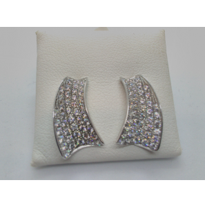 Zilver oorknop RH met zirkonia - 3123088