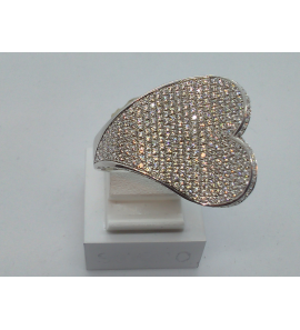 Zilver dames ring RH met zirkonia - 3123093