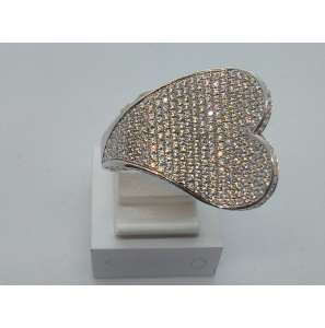Zilver dames ring RH met zirkonia - 3123093