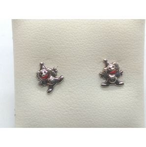 Zilver doorknop clown - 3123239