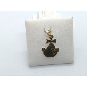 Goud kinderkopje baby in luier - 3123251