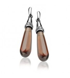 ZINZI zilver pegelhanger bruin - 3123766