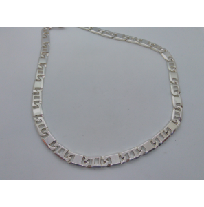 Zilver collier grmt/plaat-valk schakel 47 cm - 3123626