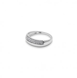 Jeunesse wit-goud dames ring 0.20crt. - 3123631