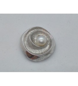 Georgio hanger glans/ysmat met zw parel - 3123693