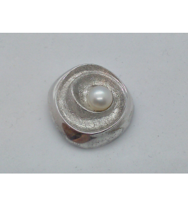 Georgio hanger glans/ysmat met zw parel - 3123693